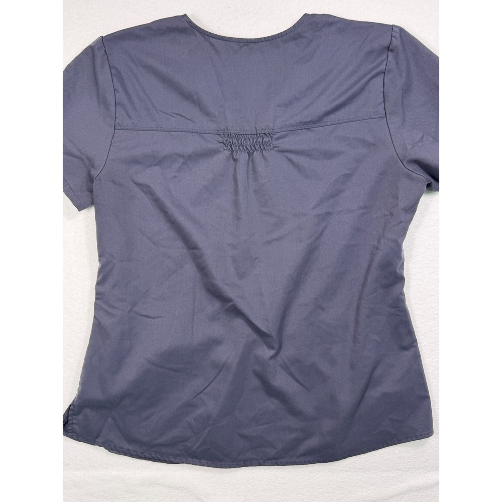 Grey's Anatomy Scrub Top Women Large Gray V-Neck Pocket 71166 Professional Wear - Picture 7 of 8